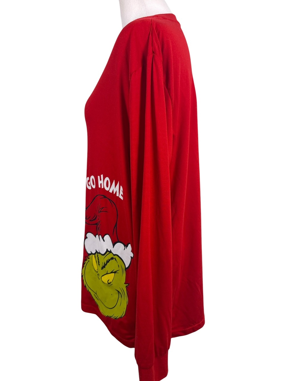 The Grinch Dr. Seuss Red Christmas Graphic Long Sleeve Shirt Size M - Picture 6 of 12